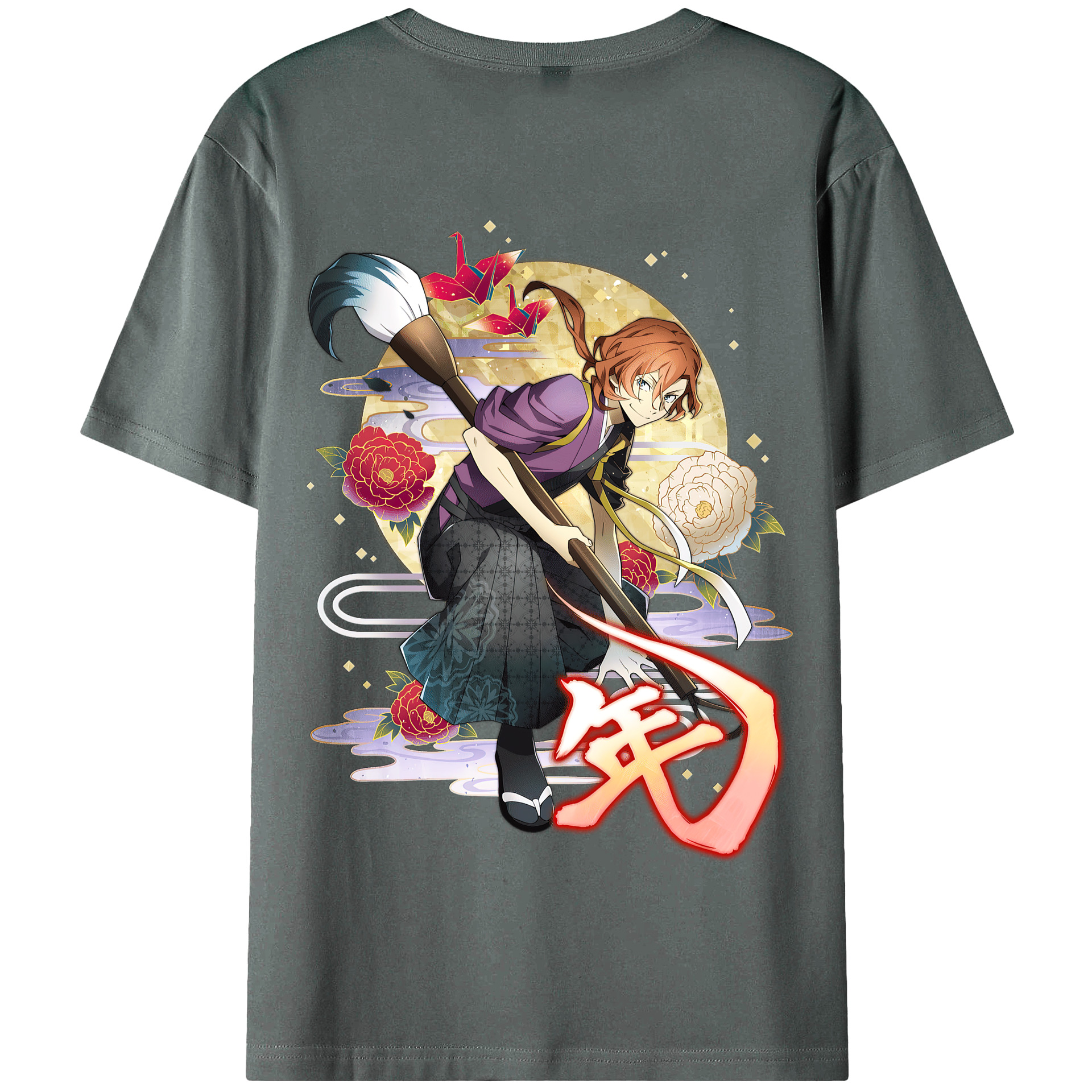 （画像用） 文豪ストレイドッグス Bungo Stray Dogs 綿100％半袖Tシャツ（背面プリント）